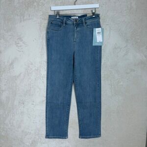 Coldwater Creek NWT ShapeMe High Rise Straight Leg Jeans Blue Breeze Wash 8P